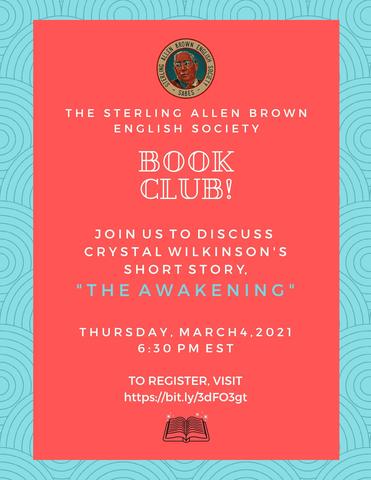 Flyer for SABES Book Club Event: March 4 2021