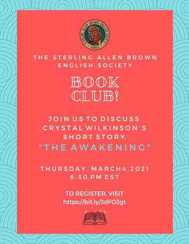 Flyer for SABES Book Club Event: March 4 2021