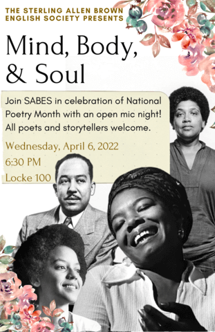 SABES Mind Body and Soul Flyer April 6 2022 6pm Locke 100